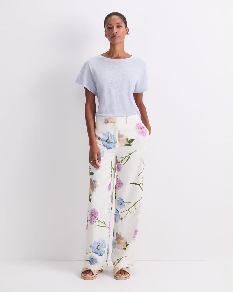 Garden Scatter Liberty Pant in WHITE MULTI