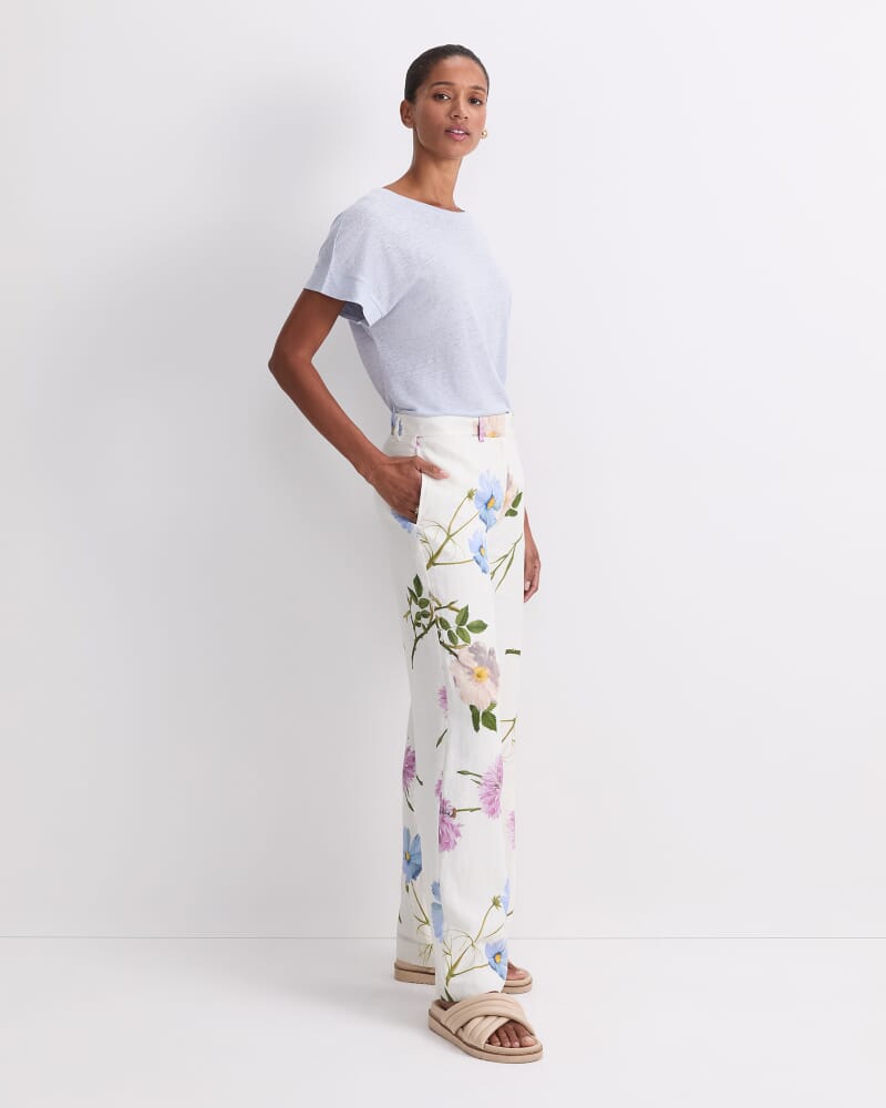Garden Scatter Liberty Pant in WHITE MULTI