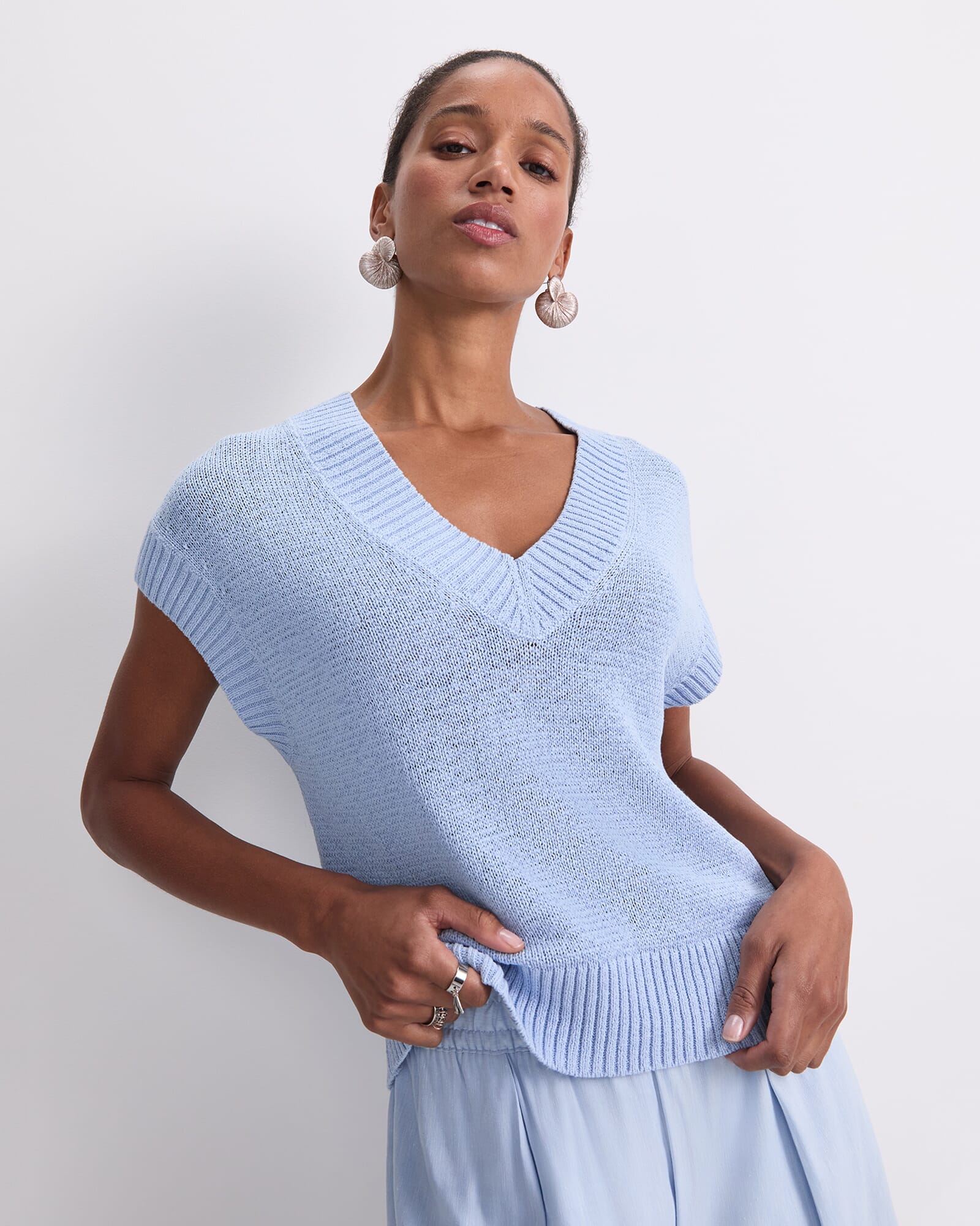 Josie Tape Yarn V-Neck Tank