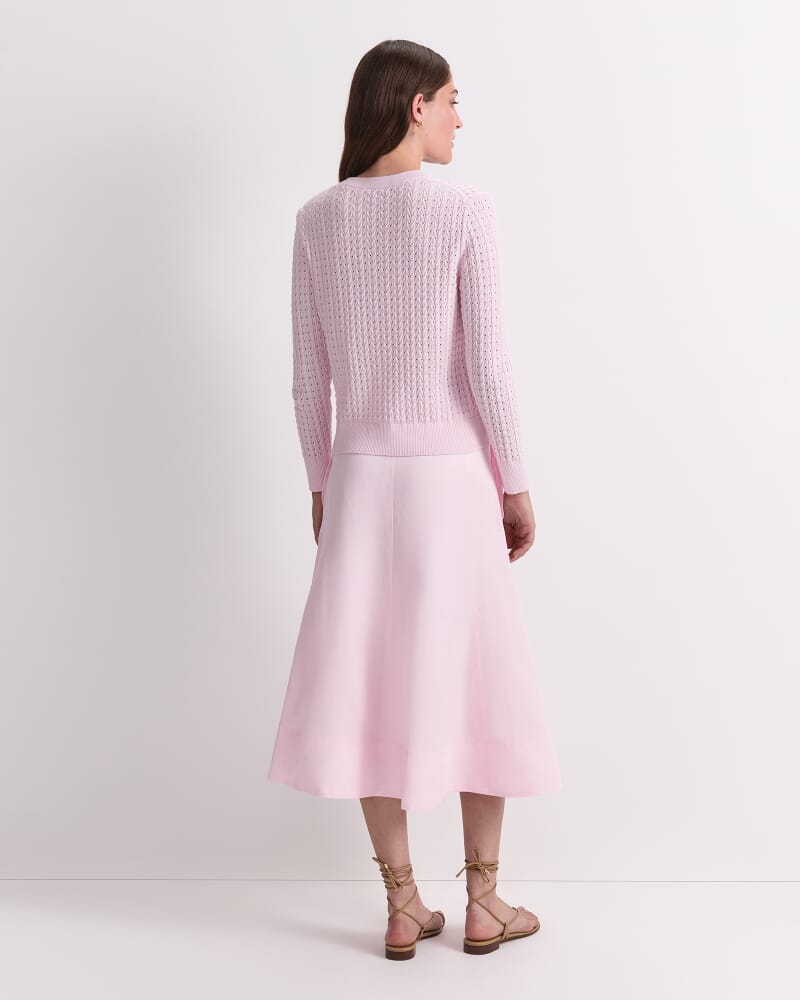 Elka Pointelle Cardigan in BLUSH