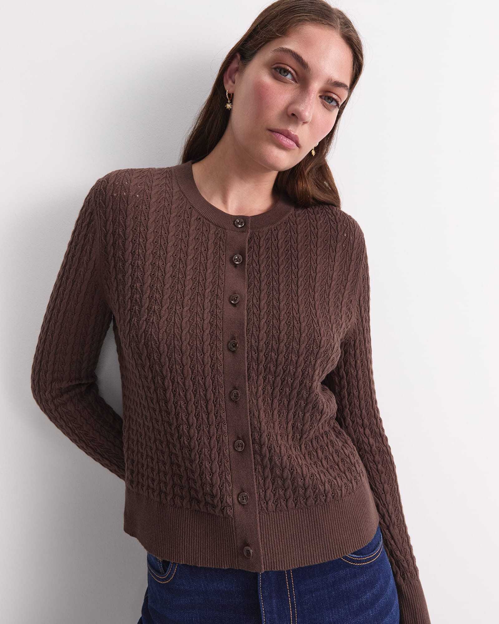Elka Pointelle Cardigan