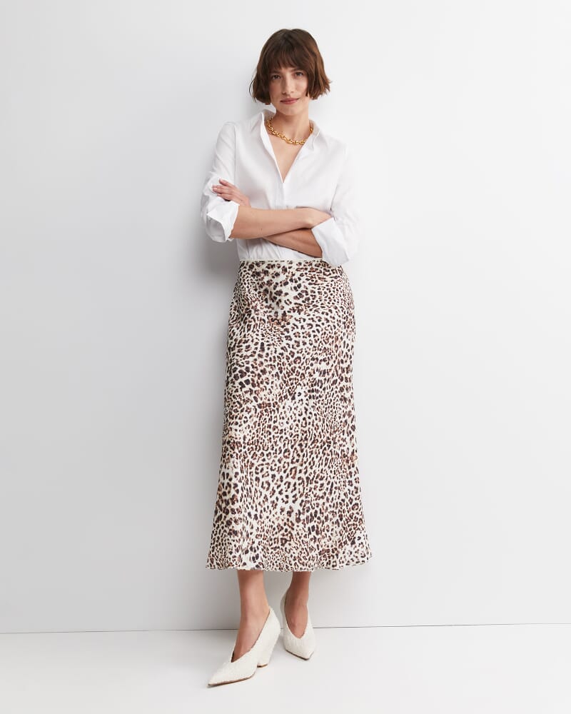 Leo Slip Midi Skirt in MULTI