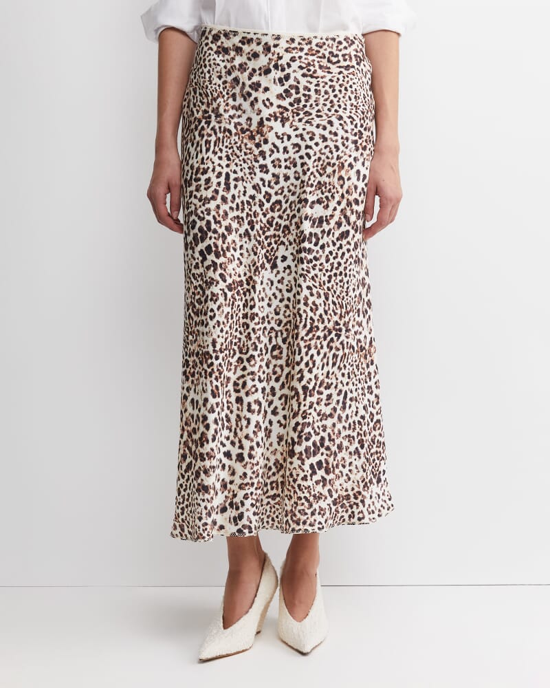 Leo Slip Midi Skirt in MULTI