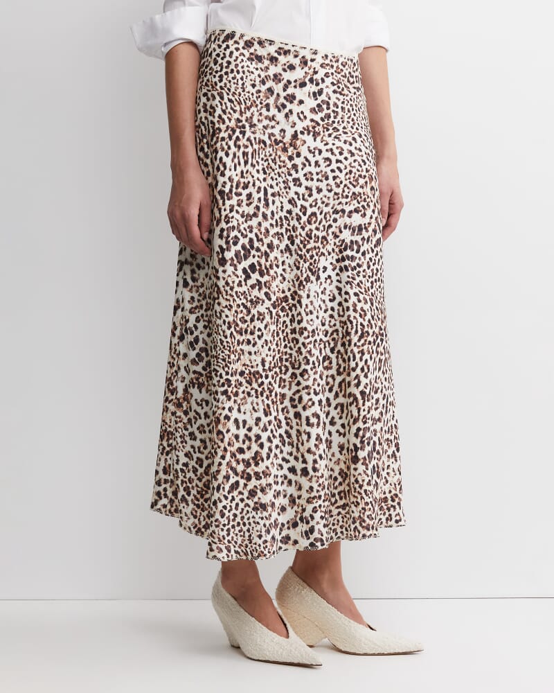 Leo Slip Midi Skirt in MULTI