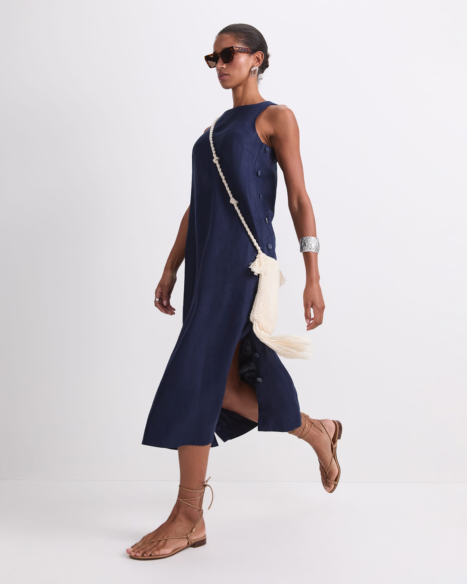 savoye linen tuxedo shirt dress Love Brand & Co. Women's White Sapodilla Linen Shirt Dress