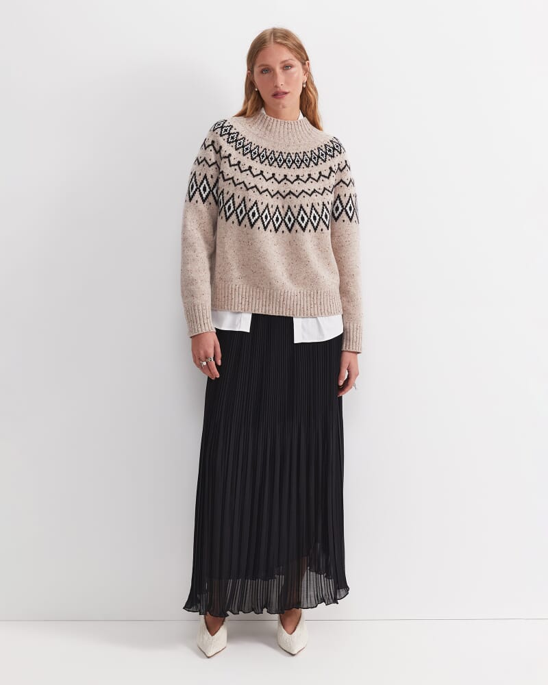 Sunflower Fair Isle Wool Sweater in OATMEAL