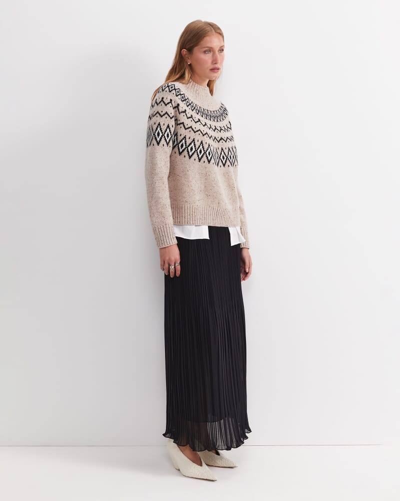 Sunflower Fair Isle Wool Sweater in OATMEAL