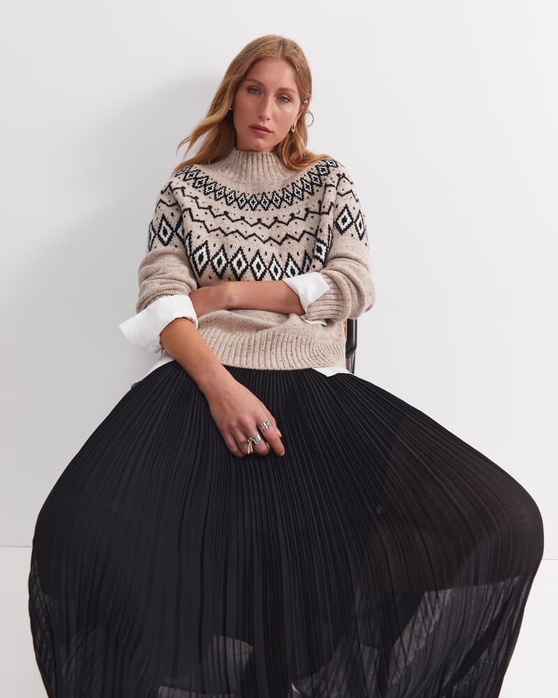 Sunflower Fair Isle Wool Sweater in OATMEAL