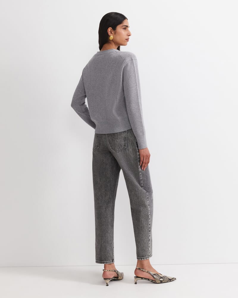 Lorri Argyle Cotton Cardigan in GREY/MULTI