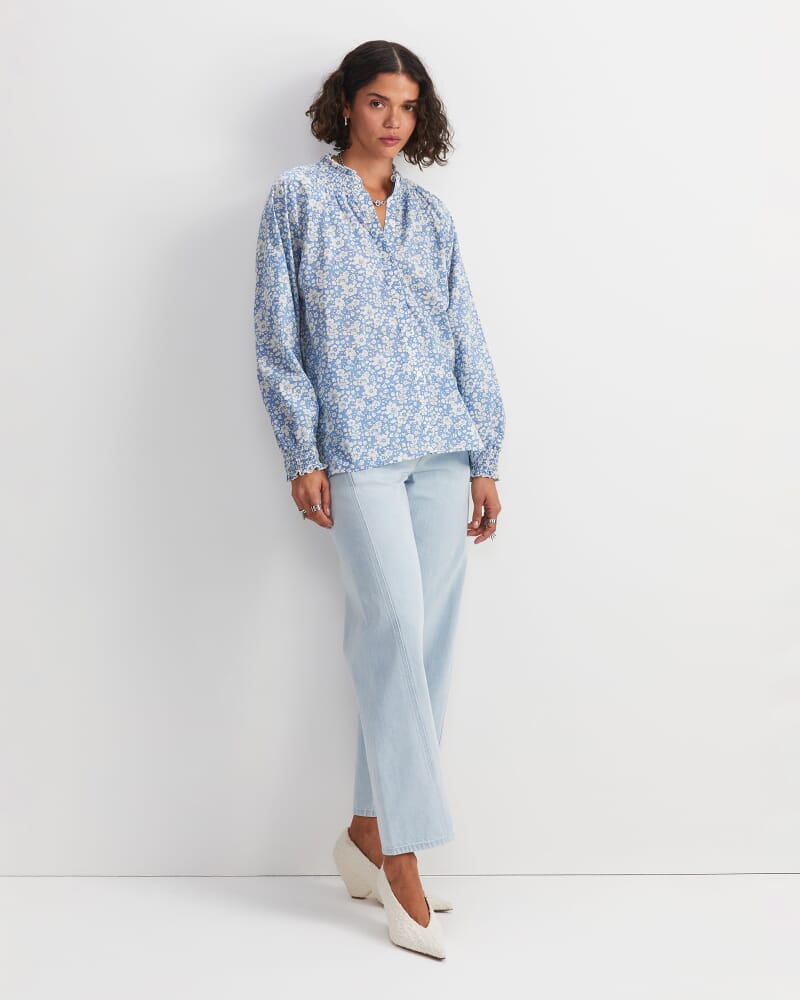 Betsy Boo Liberty Blouse in BLUE/WHITE