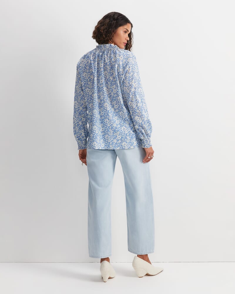 Betsy Boo Liberty Blouse in BLUE/WHITE