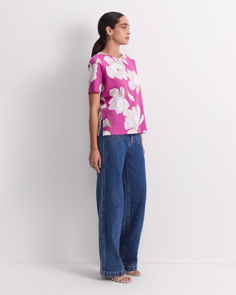 Manon Mercerised Cotton Tee in PINK MULTI