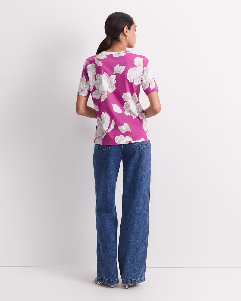 Manon Mercerised Cotton Tee in PINK MULTI