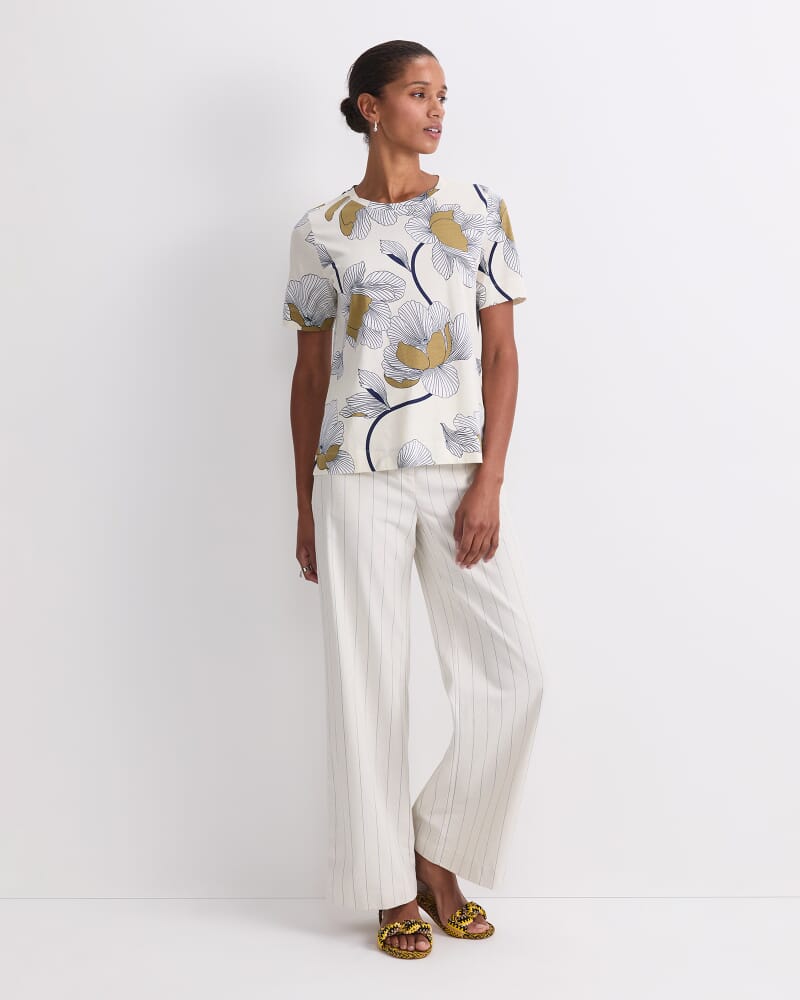 Manon Mercerised Cotton Tee in YELLOW MULTI