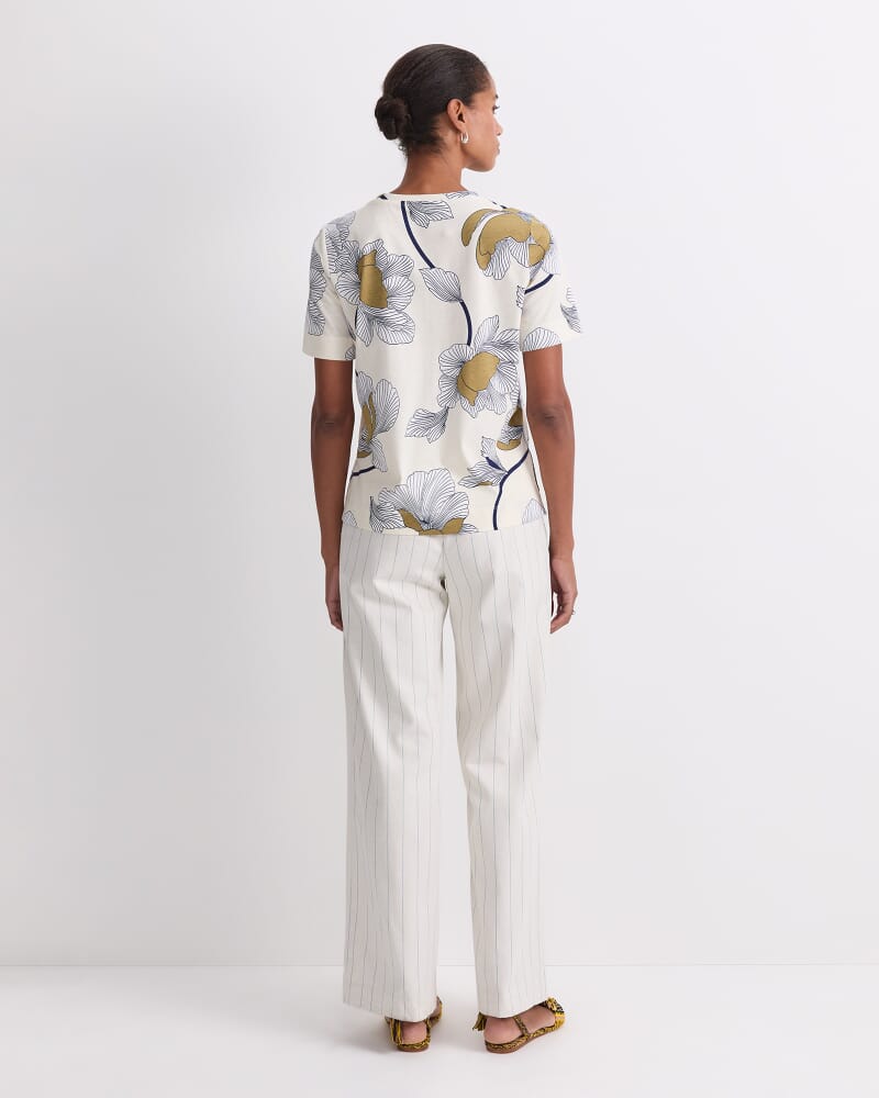 Manon Mercerised Cotton Tee in YELLOW MULTI