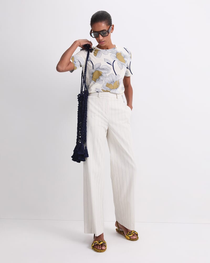 Manon Mercerised Cotton Tee in YELLOW MULTI