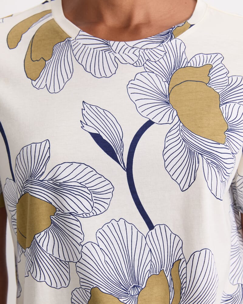 Manon Mercerised Cotton Tee in YELLOW MULTI