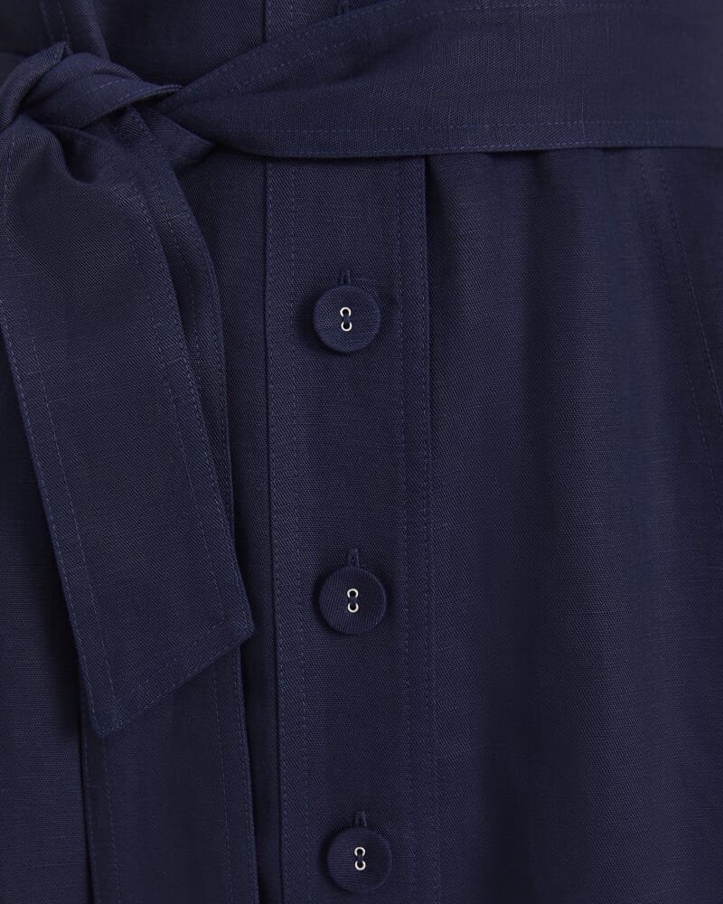 Vallerina Soft Shirt Dress in NAVY