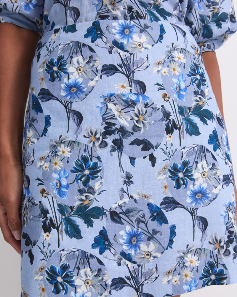 Covington Liberty Mini Skirt in BLUE MULTI