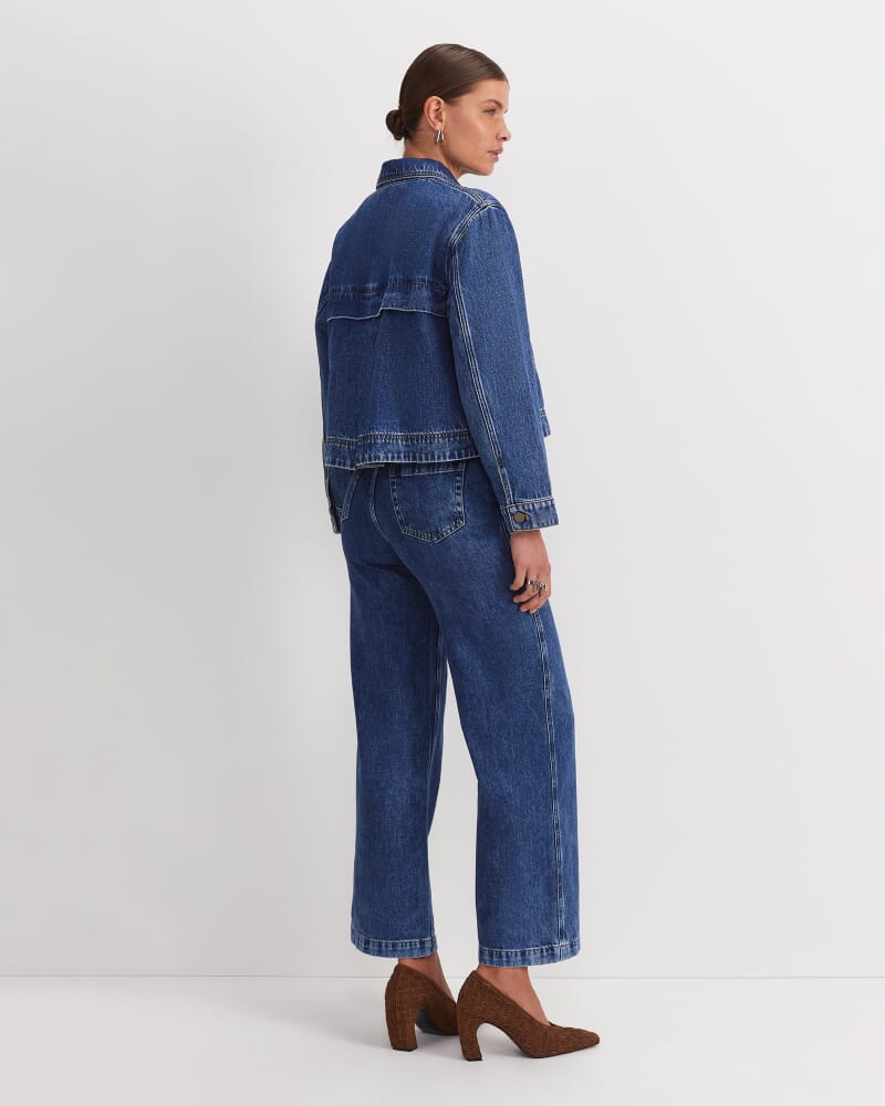 Allegra Denim Jacket in MID WASH