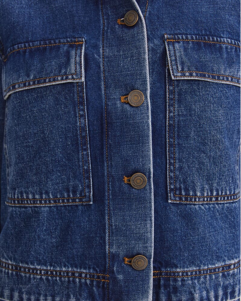 Allegra Denim Jacket in MID WASH