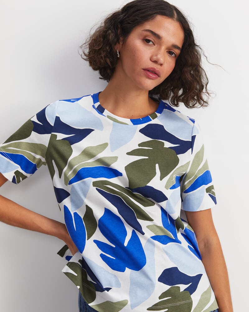 Ivy Mercerised Cotton Tee in MULTI