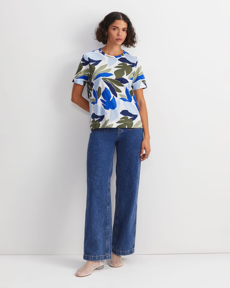 Ivy Mercerised Cotton Tee in MULTI