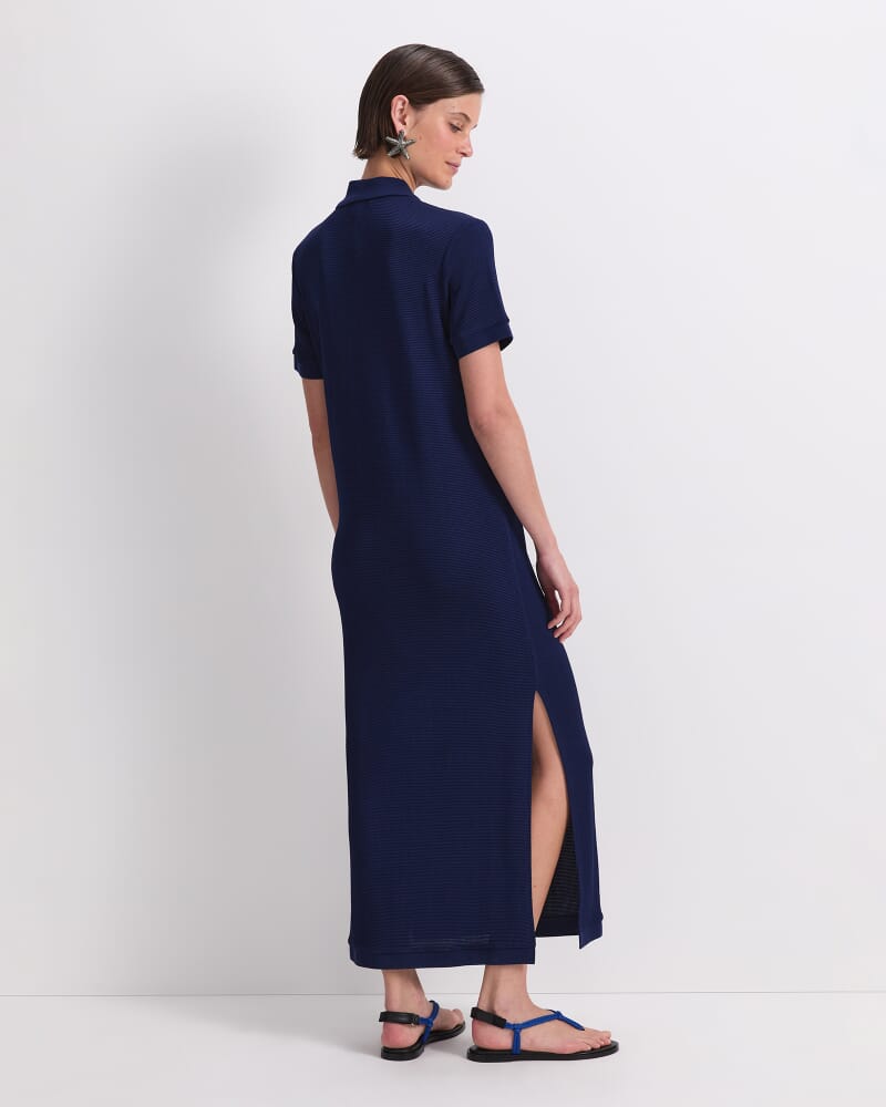 Rubino Polo Midi Dress in NAVY