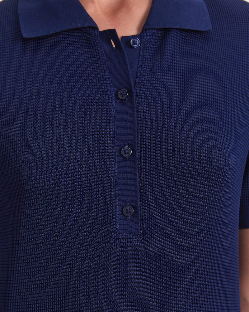 Rubino Polo Midi Dress in NAVY