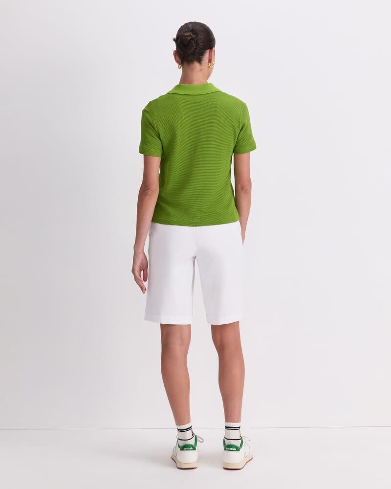 Rubino Polo Top in PEA GREEN