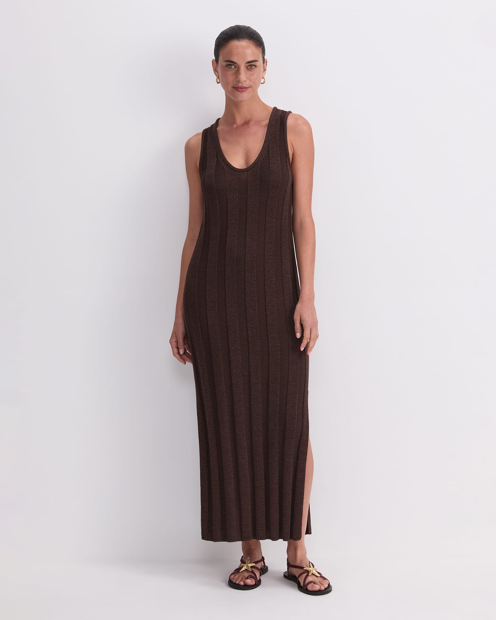 Josie Tape Yarn Knit Maxi Dress