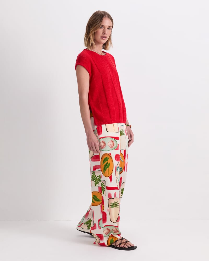 Josie Side Split Knit in RED