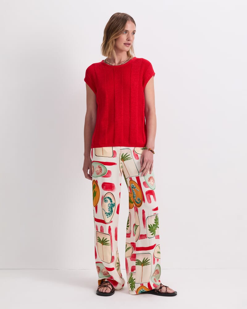 Josie Side Split Knit in RED