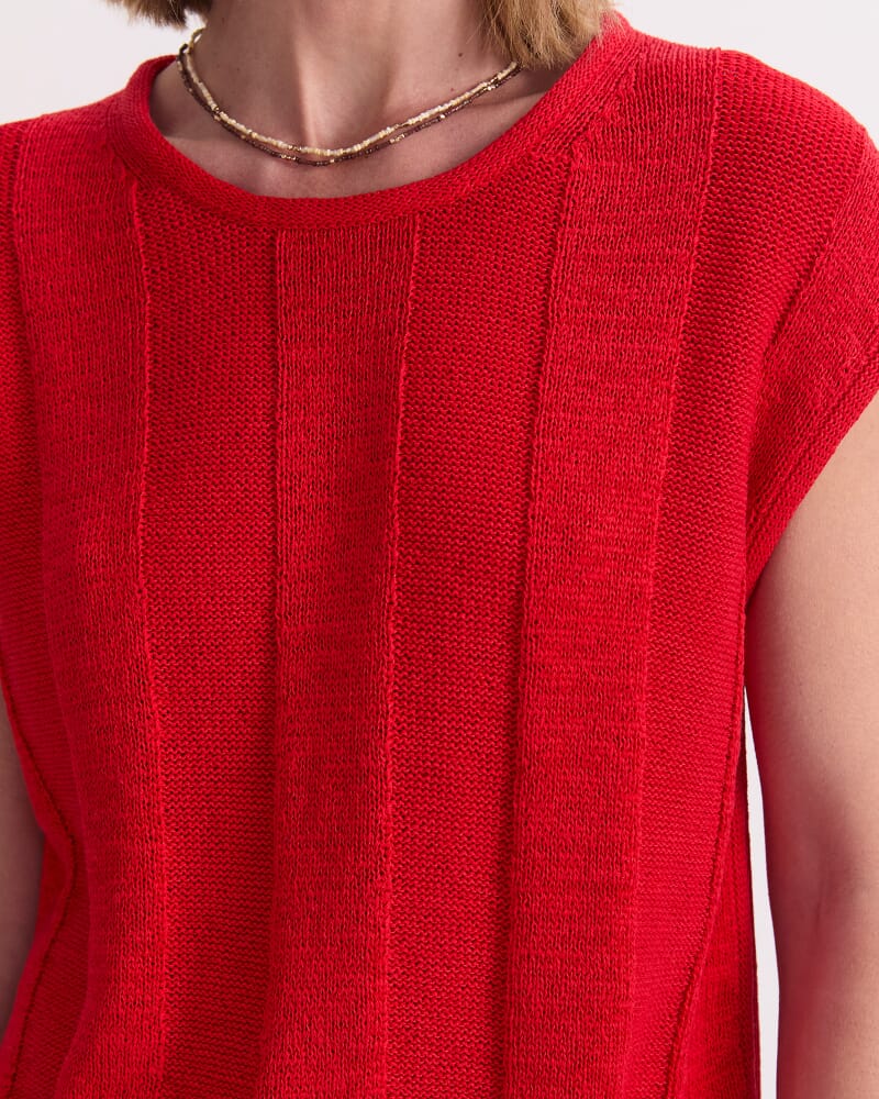 Josie Side Split Knit in RED