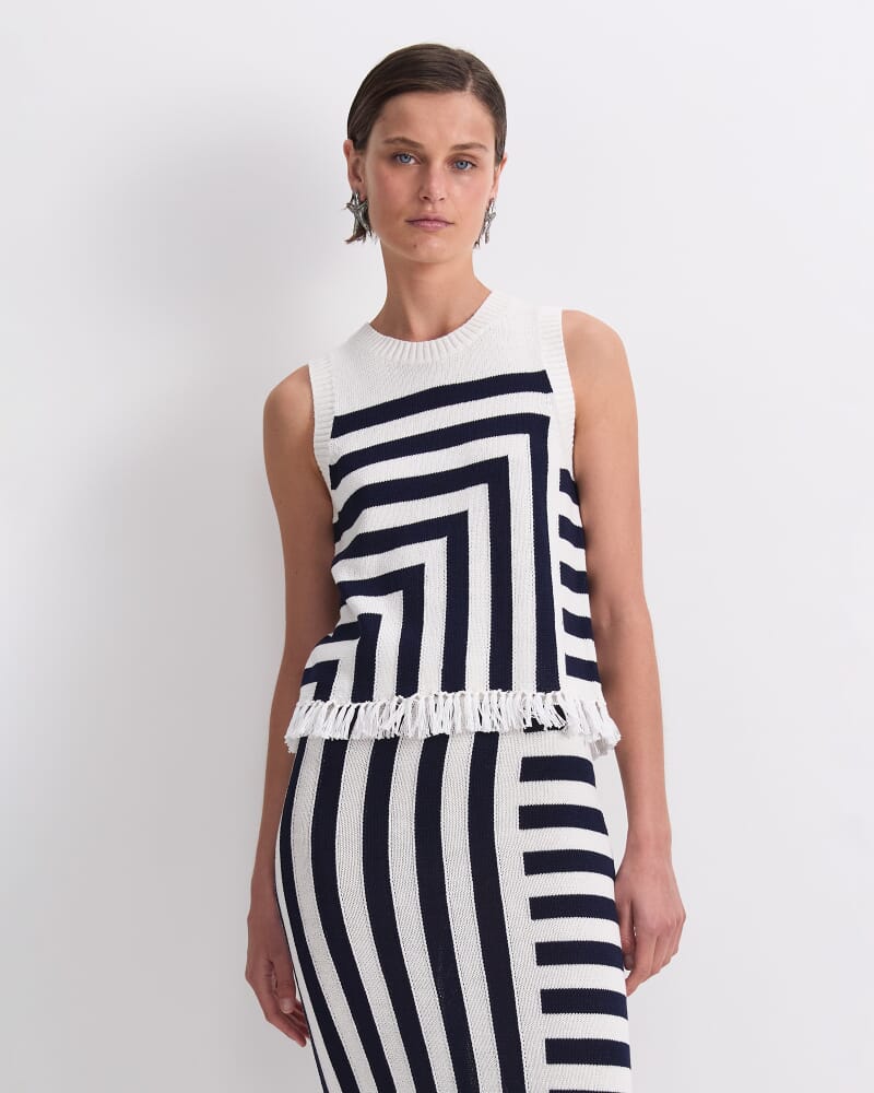 Avoca Fringe Knit Top