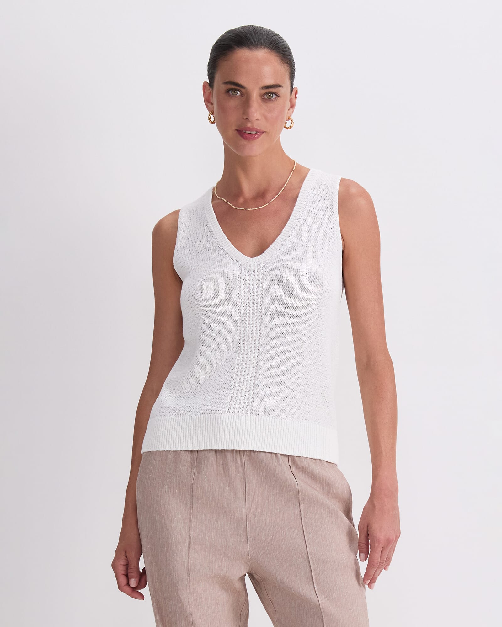 Josie Tape Yarn Knit Singlet