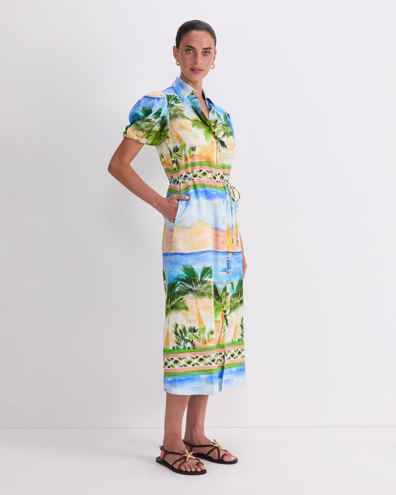 Sunset Palm Dress in MULTI