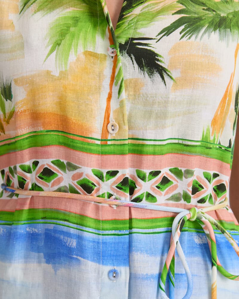 Sunset Palm Dress in MULTI