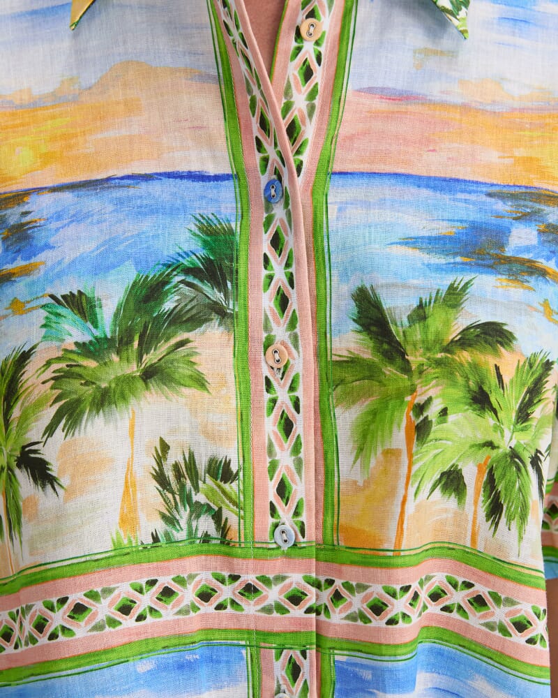 Sunset Palm Blouse in MULTI