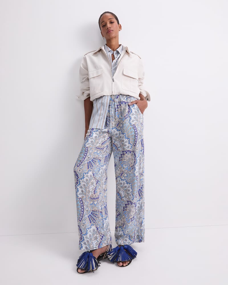 Emporium Wide Leg Liberty Pant in BLUE MULTI