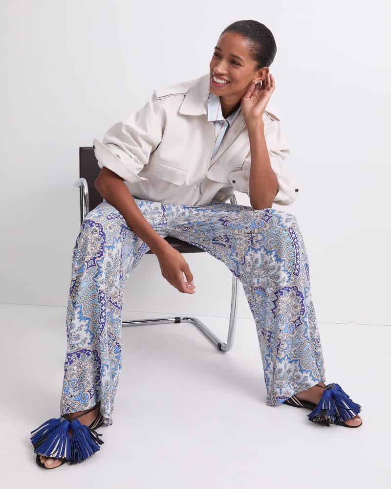 Emporium Wide Leg Liberty Pant in BLUE MULTI