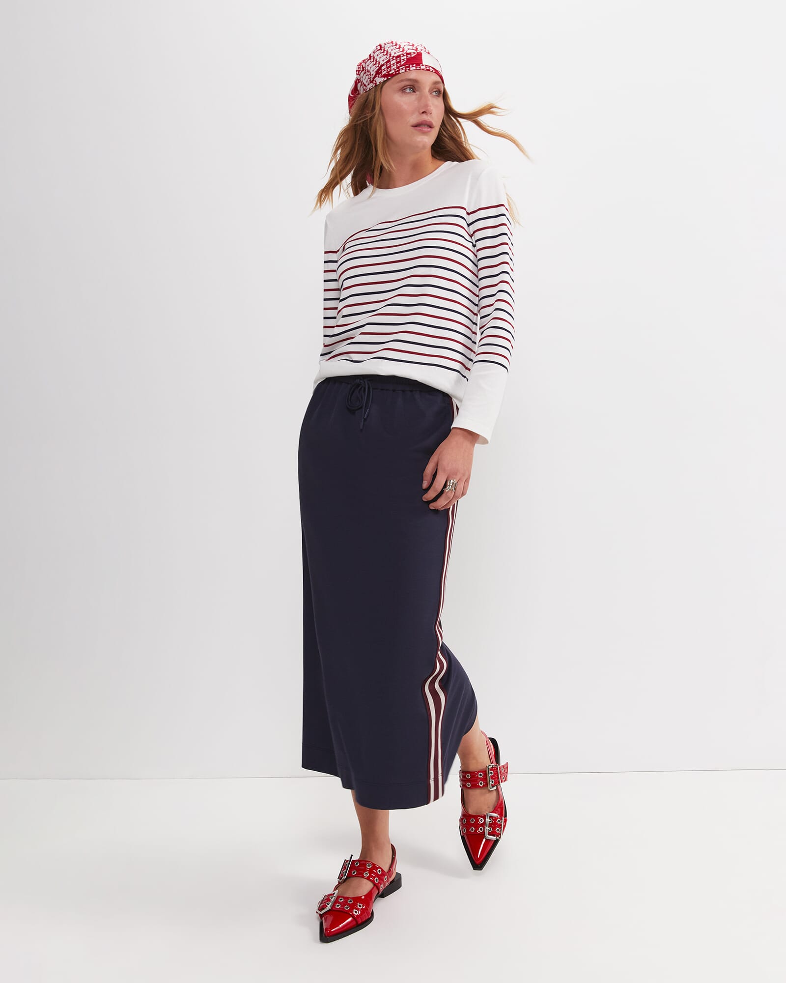 Misha Pull On Midi Skirt
