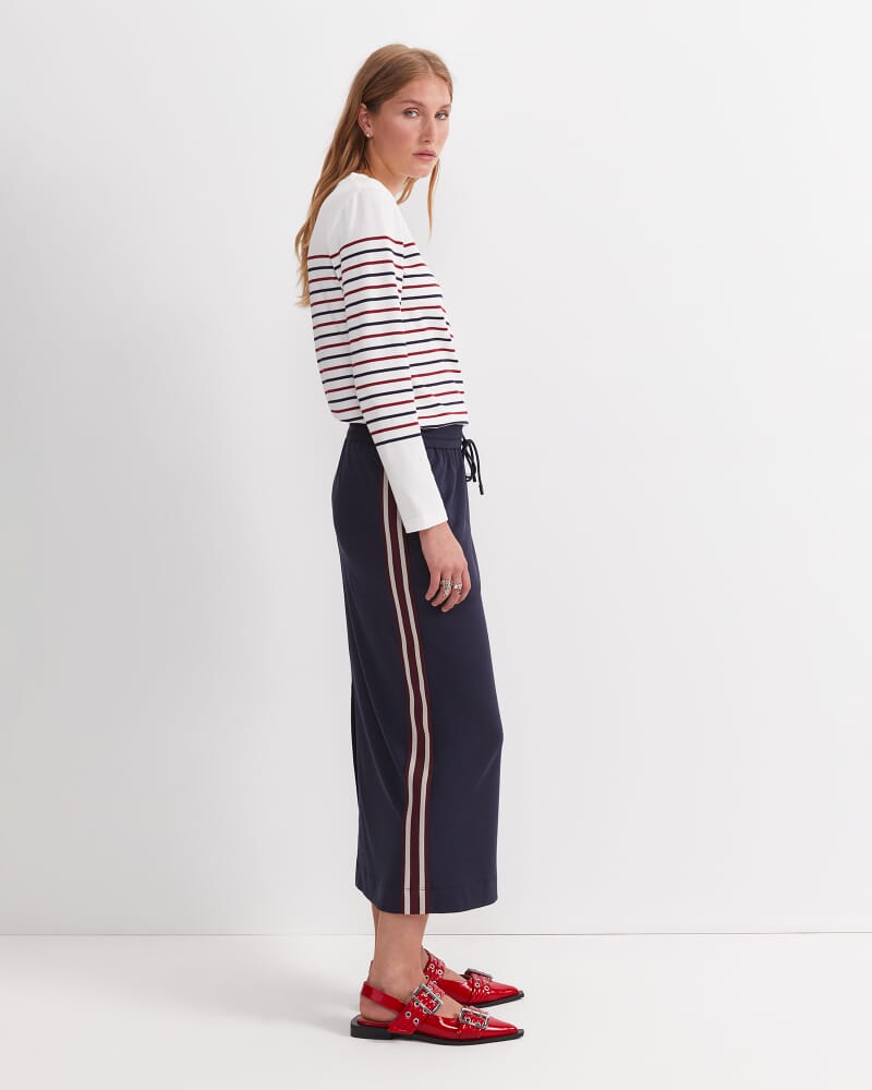 Misha Pull On Midi Skirt in NAVY