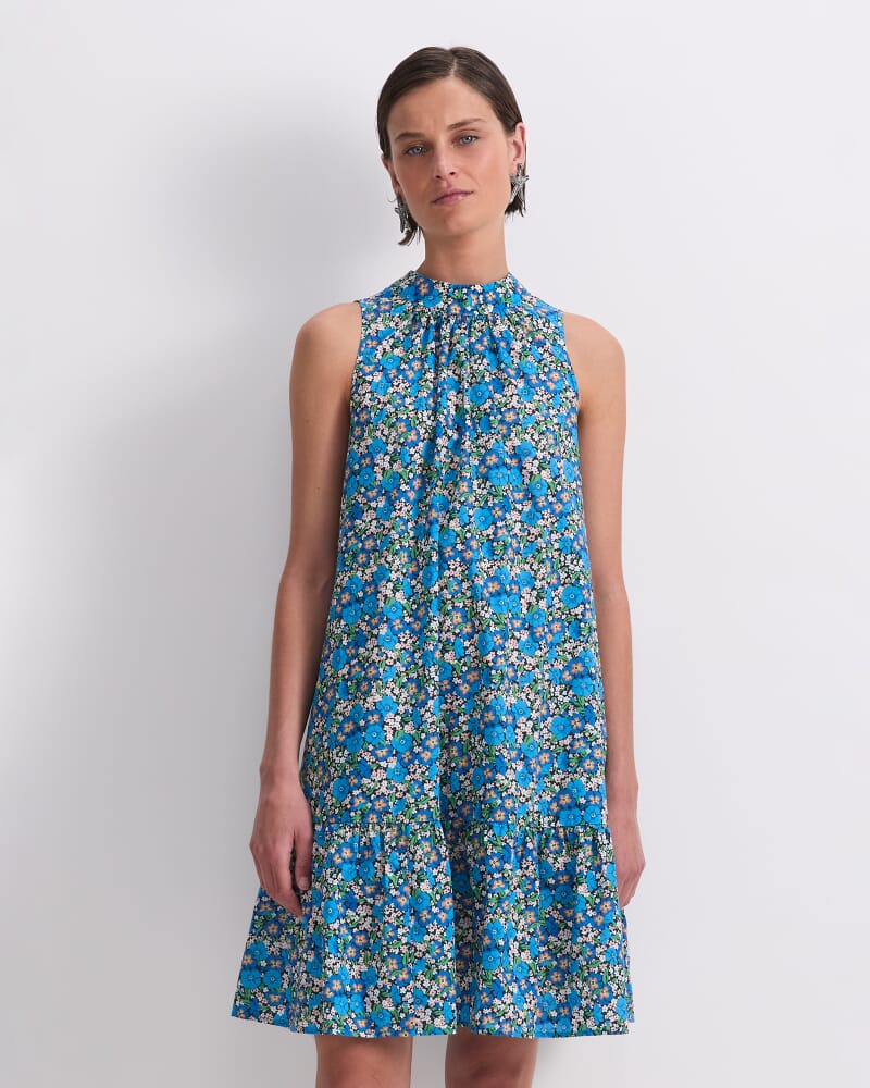 Gisou Liberty Mini Dress in BLUE MULTI