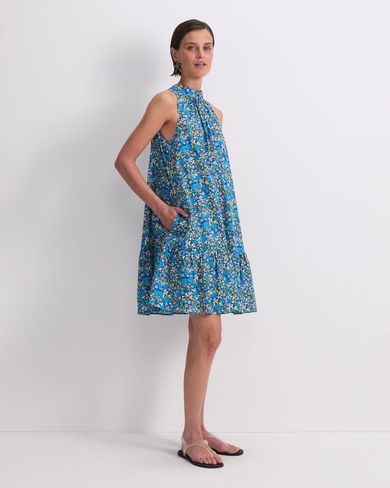 Gisou Liberty Mini Dress in BLUE MULTI