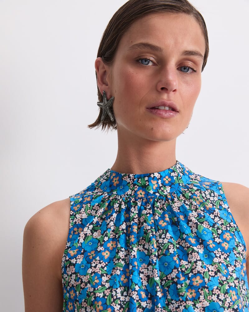 Gisou Liberty Mini Dress in BLUE MULTI