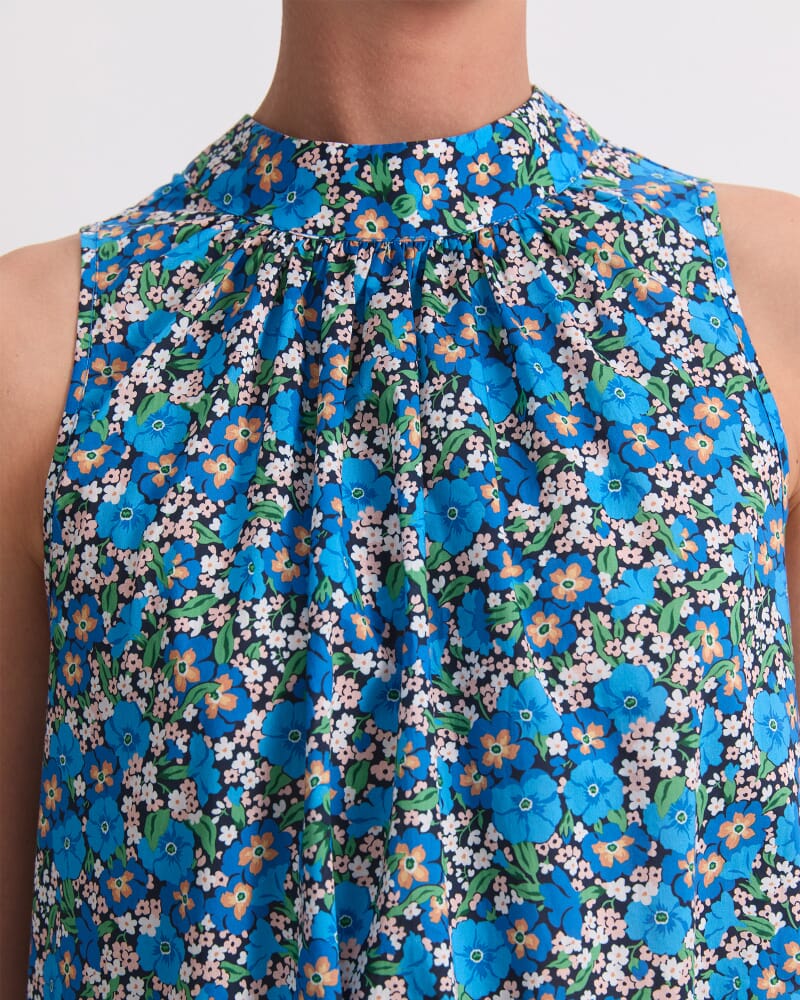 Gisou Liberty Mini Dress in BLUE MULTI