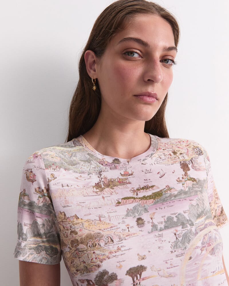 Story Map Liberty Tee in PINK MULTI