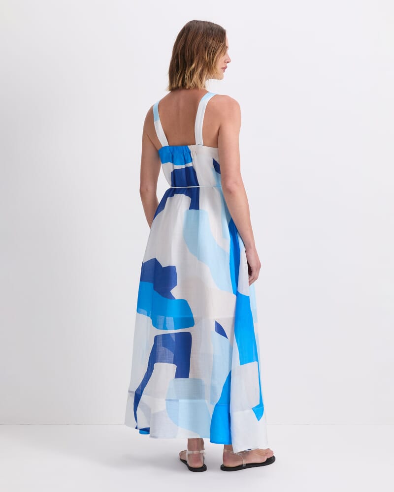 Nora Print Maxi Dress in BLUE MULTI
