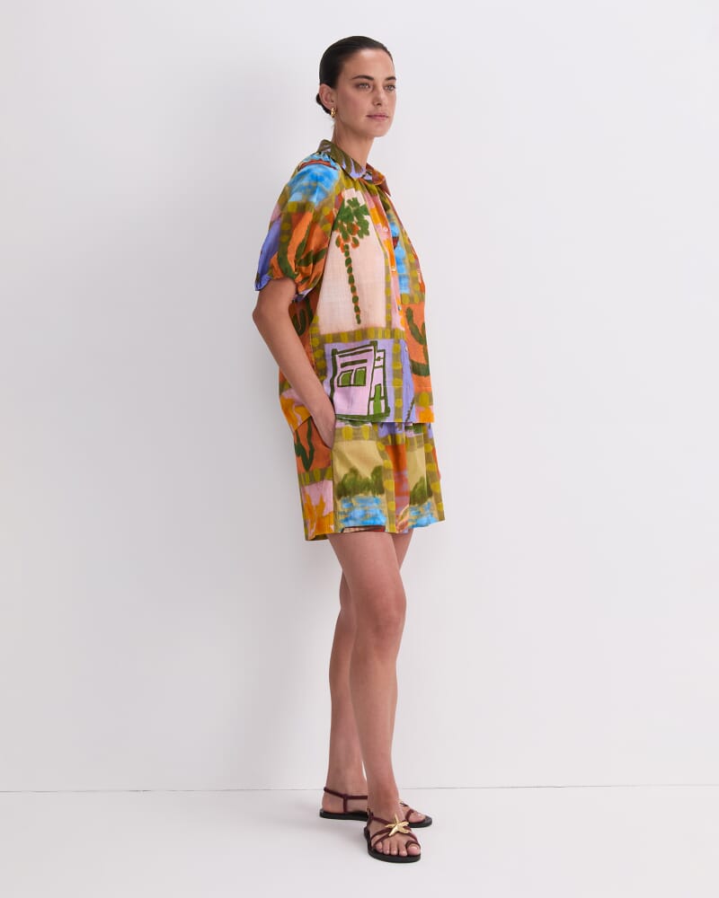 Kai Printed Blouse in ORANGE MULTI